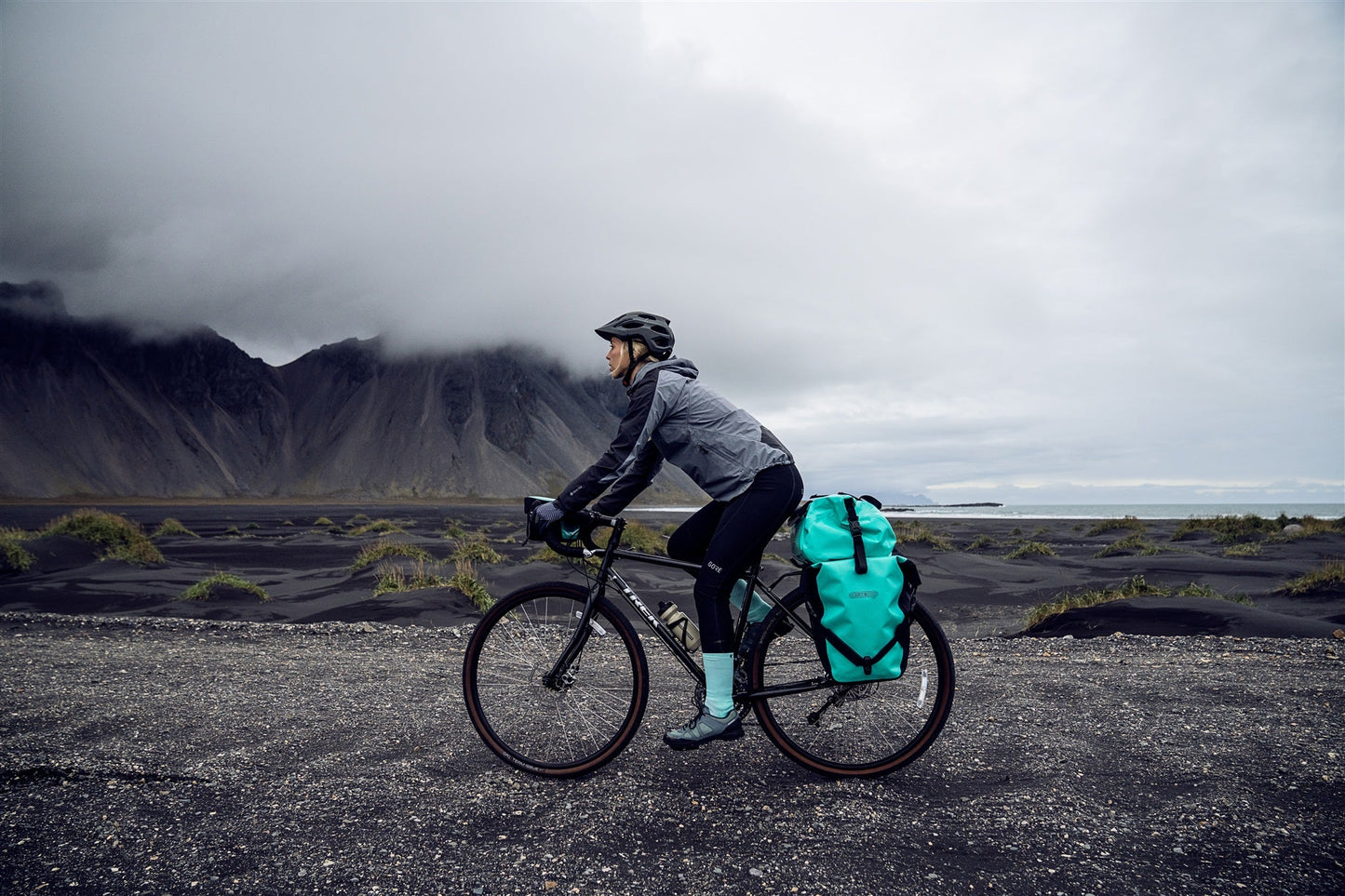 BackRoll – sacoche de porte-bagages imperméable QL2.1 roll‑top Lagoon - black