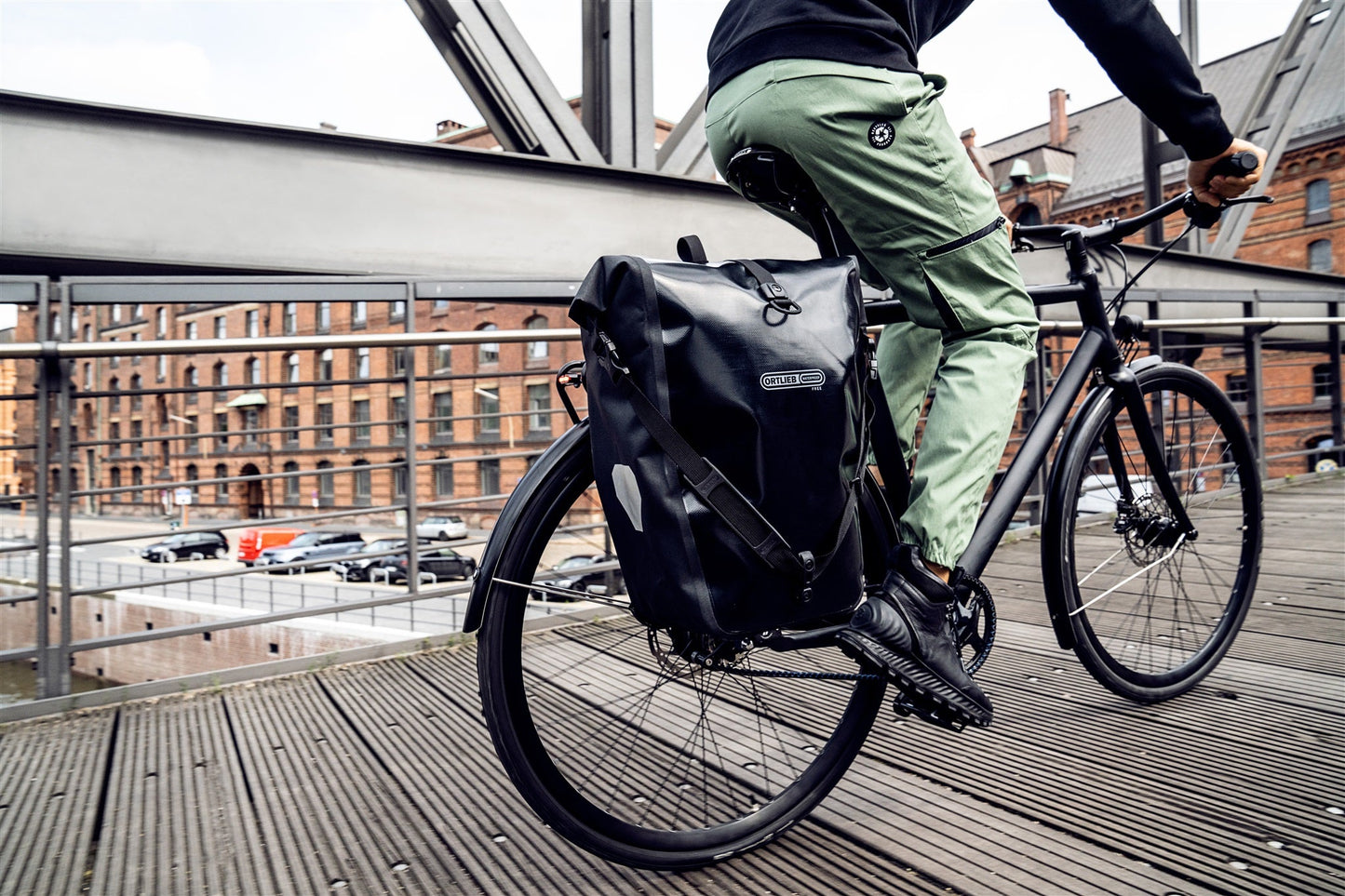 BackRoll – sacoche de porte-bagages imperméable QL2.1 roll‑top Lagoon - black
