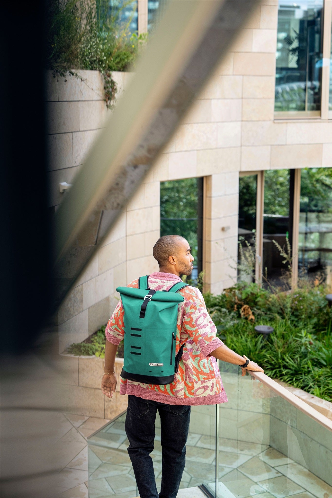 Commuter Daypack – sac à dos imperméable roll‑top urbain Atlantis green