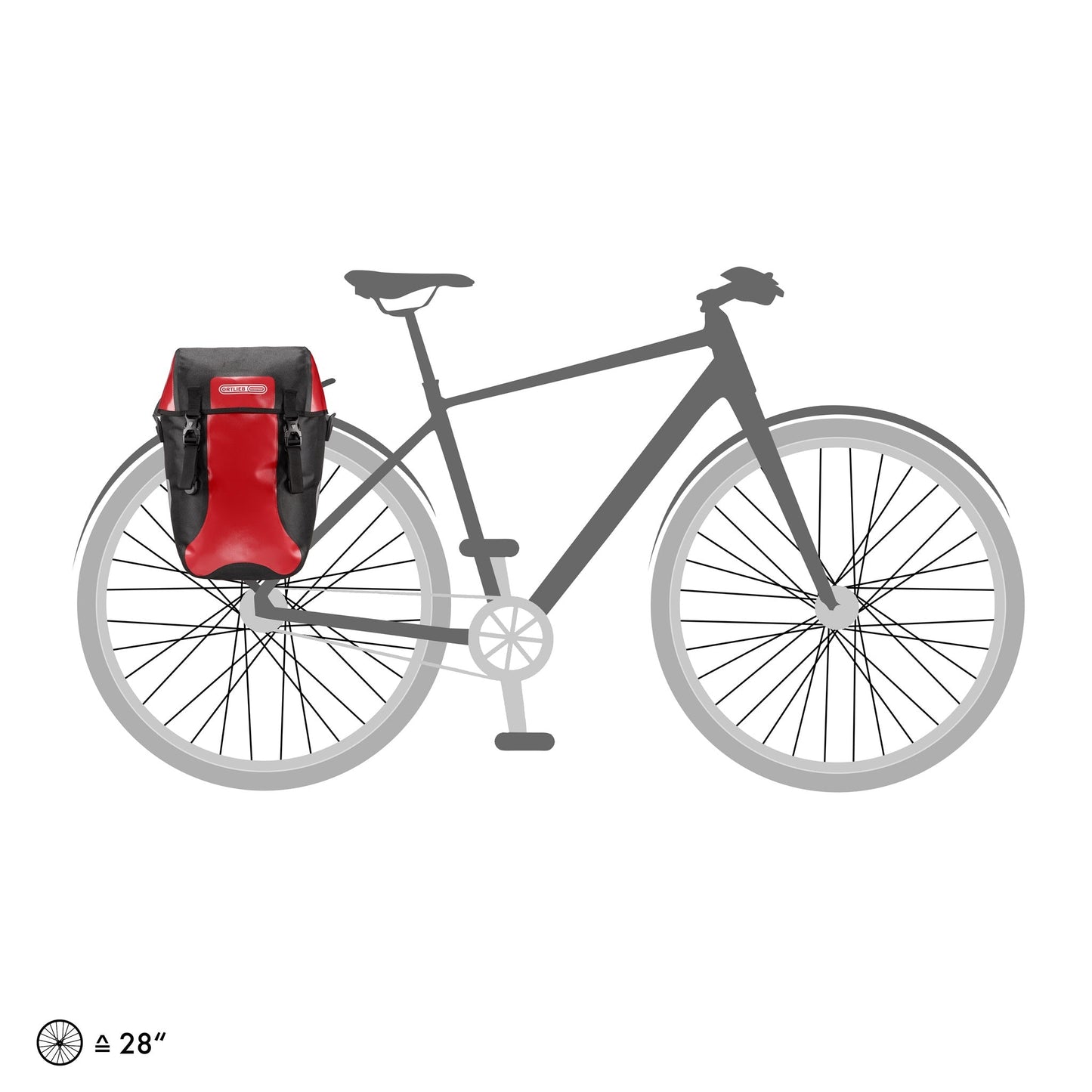 BikePacker sacoche de porte-bagages Red - black (imperméable QL2.1)
