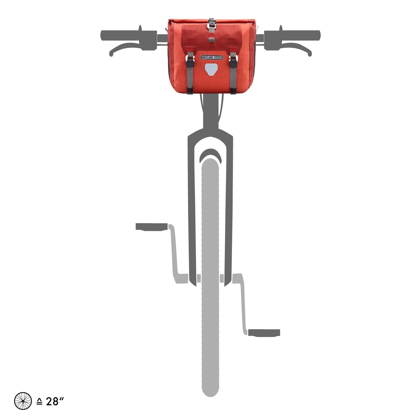 Handlebar : sacoche de guidon roll‑top – Noir