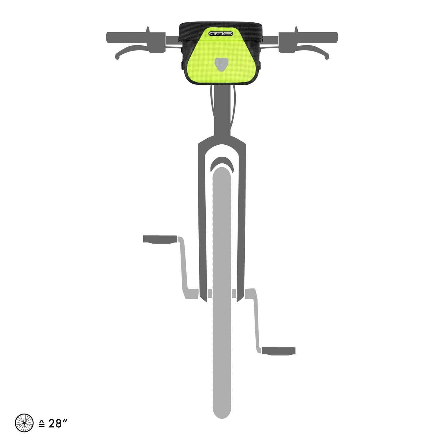 Ultimate sacoche de guidon Neon yellow - black reflective (imperméable)