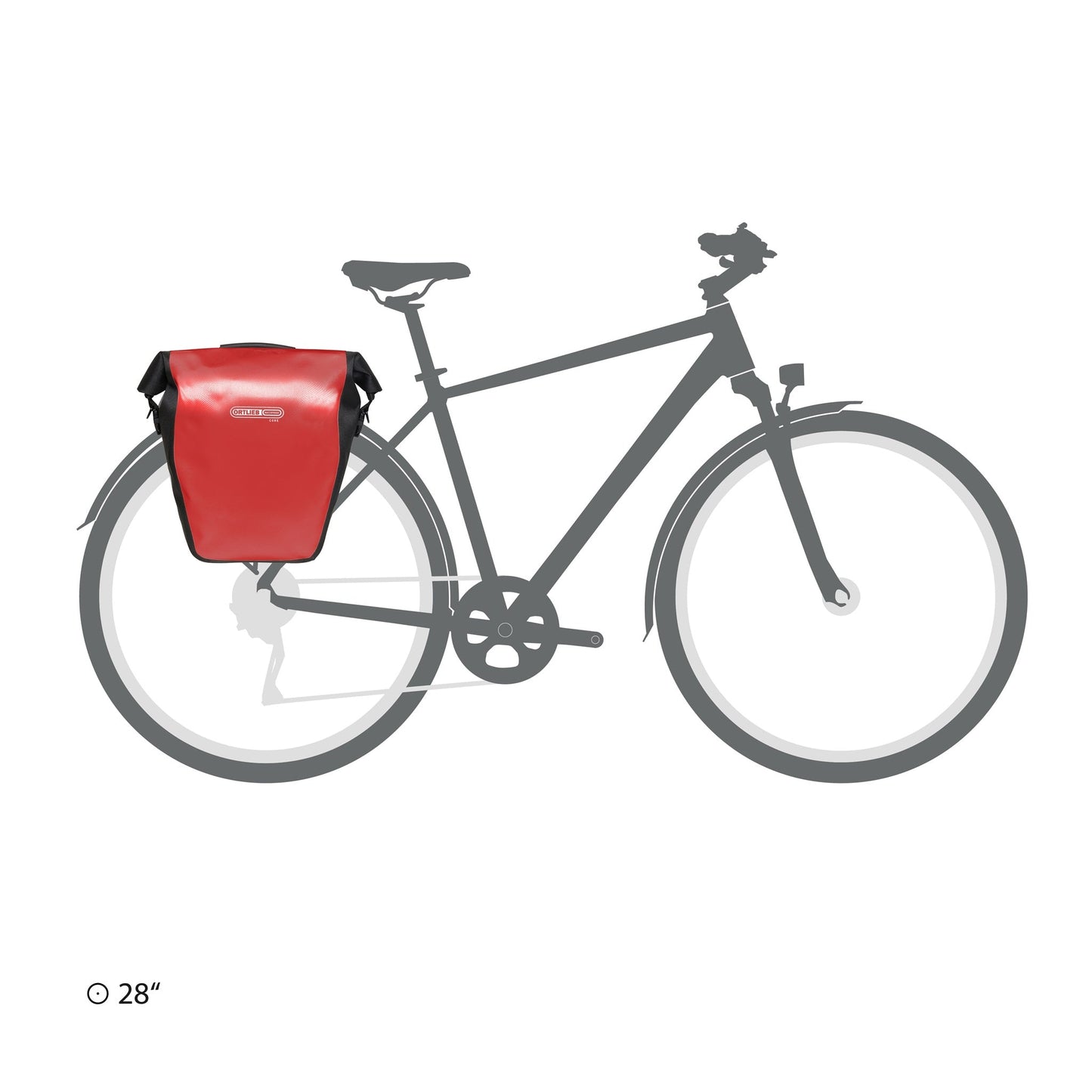 Sacoche de porte-bagages Red - black – BackRoll QL2.1 roll‑top