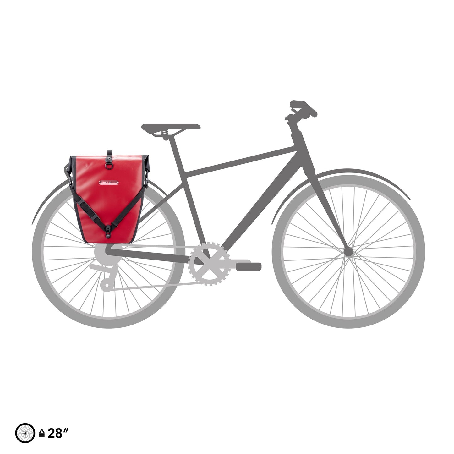 Sacoche de porte-bagages BackRoll | imperméable QL2.1 roll‑top Asphalt - black