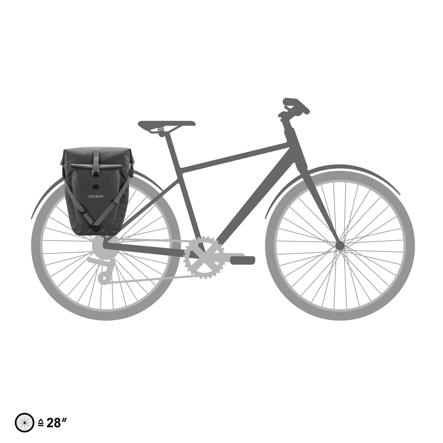 BackRoll : sacoche de porte-bagages QL2.1 roll‑top urbain