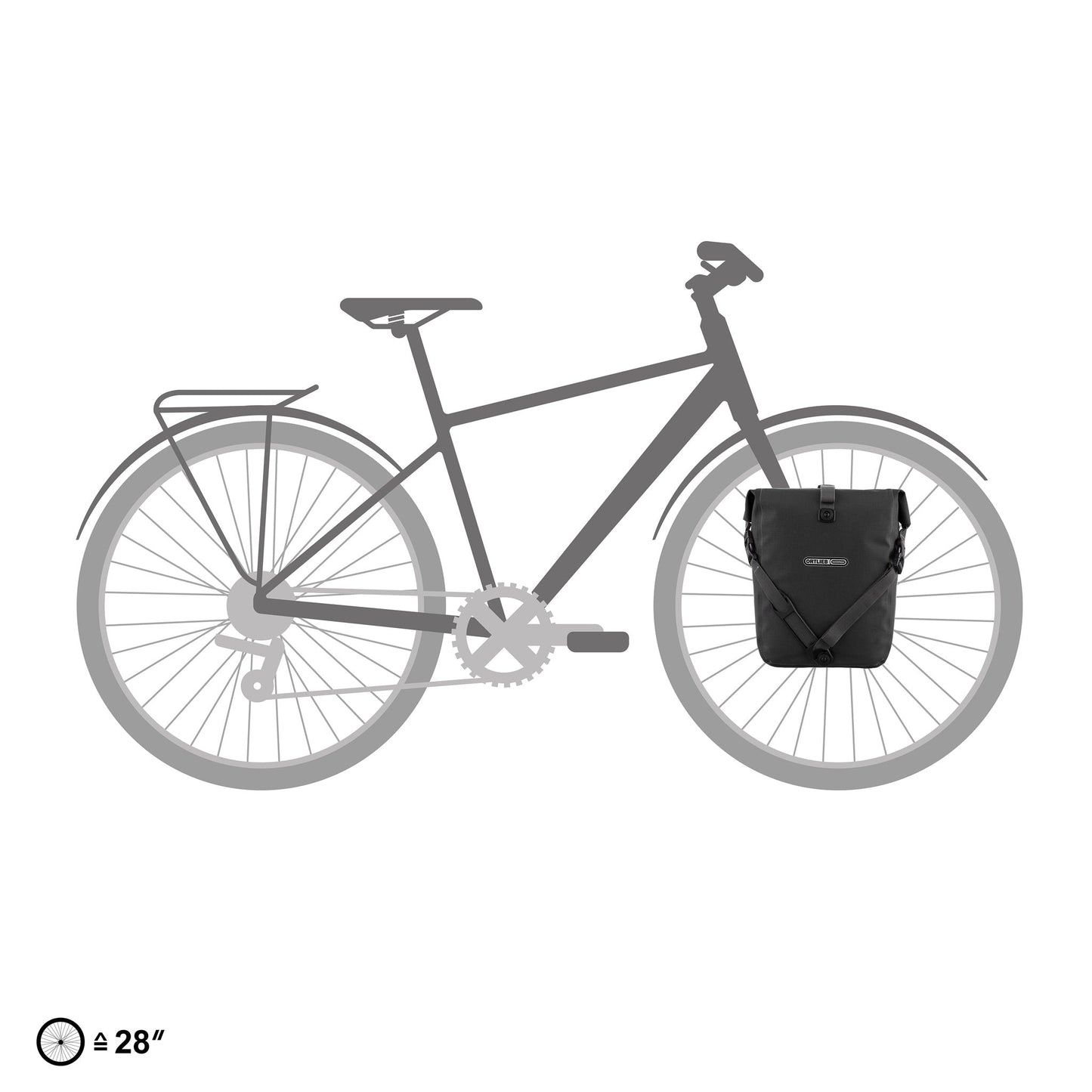 SportRoll : sacoche de porte-bagages QL2.1 roll‑top – Kiwi - moss green