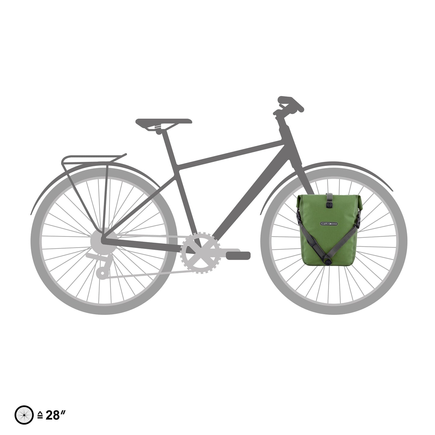SportRoll : sacoche de porte-bagages QL2.1 roll‑top – Kiwi - moss green