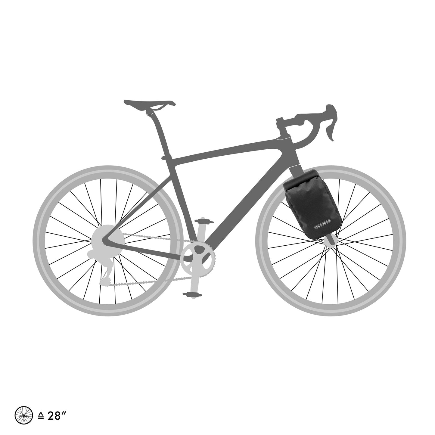 Fork – sacoche de porte-bagages roll‑top Salsa - dark chili