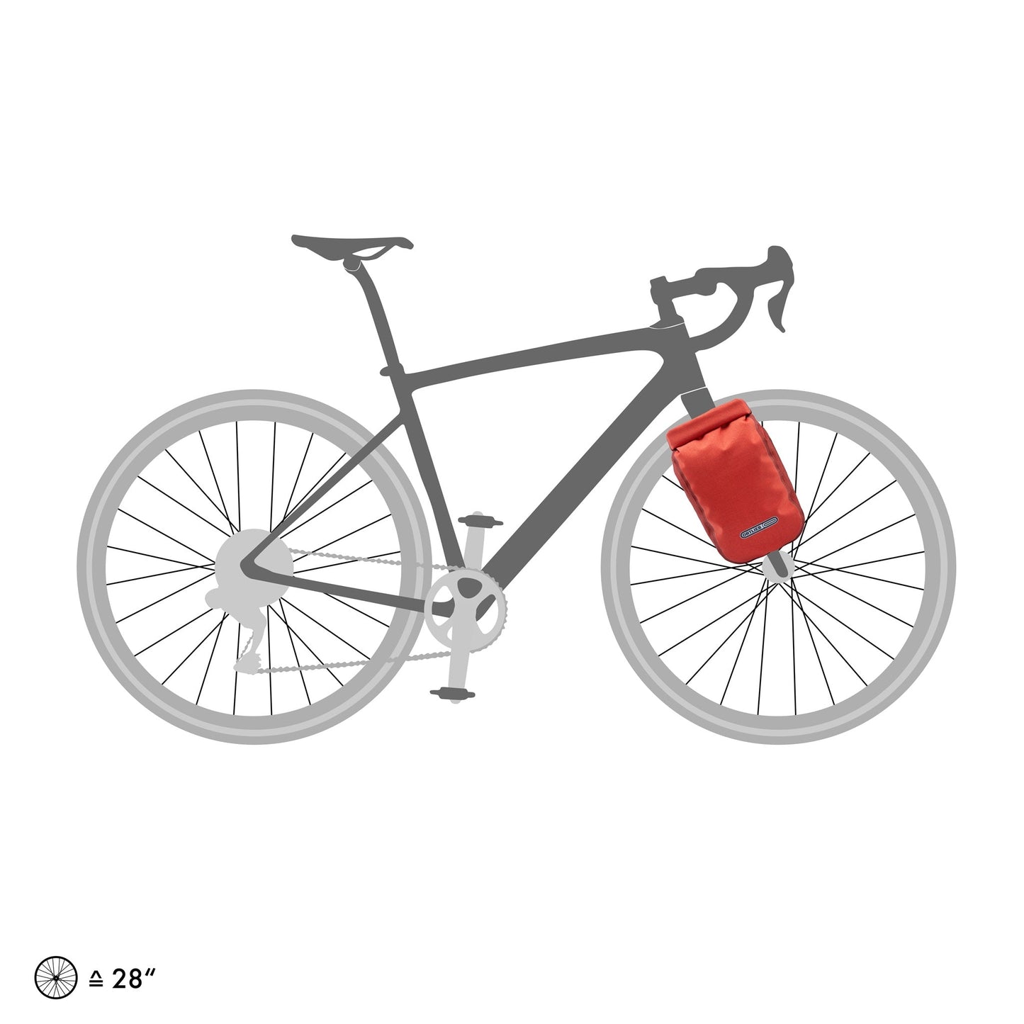 Fork – sacoche de porte-bagages roll‑top Salsa - dark chili