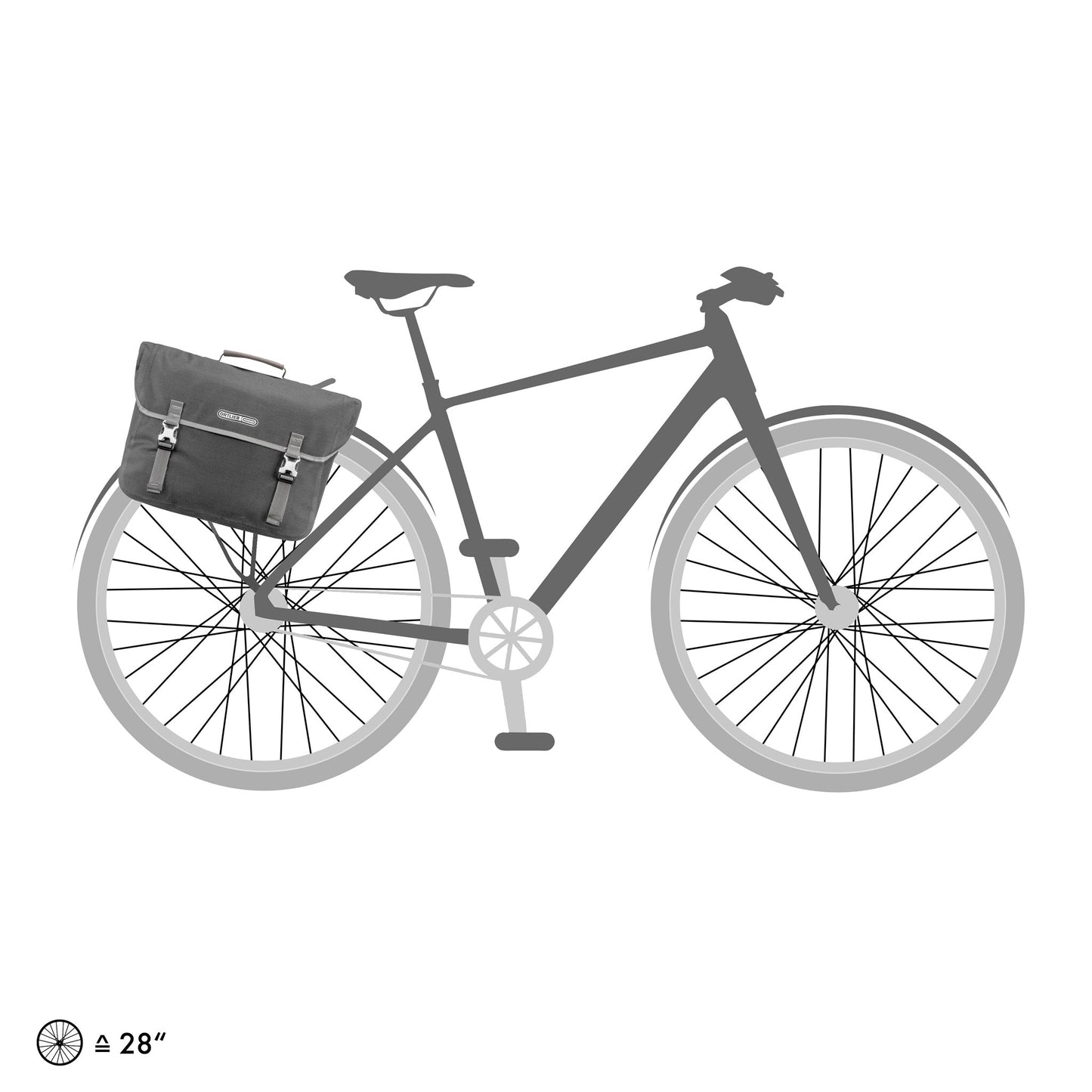 Édition imperméable QL2.1 urbain Commuter Urban – sacoche de porte-bagages Pepper