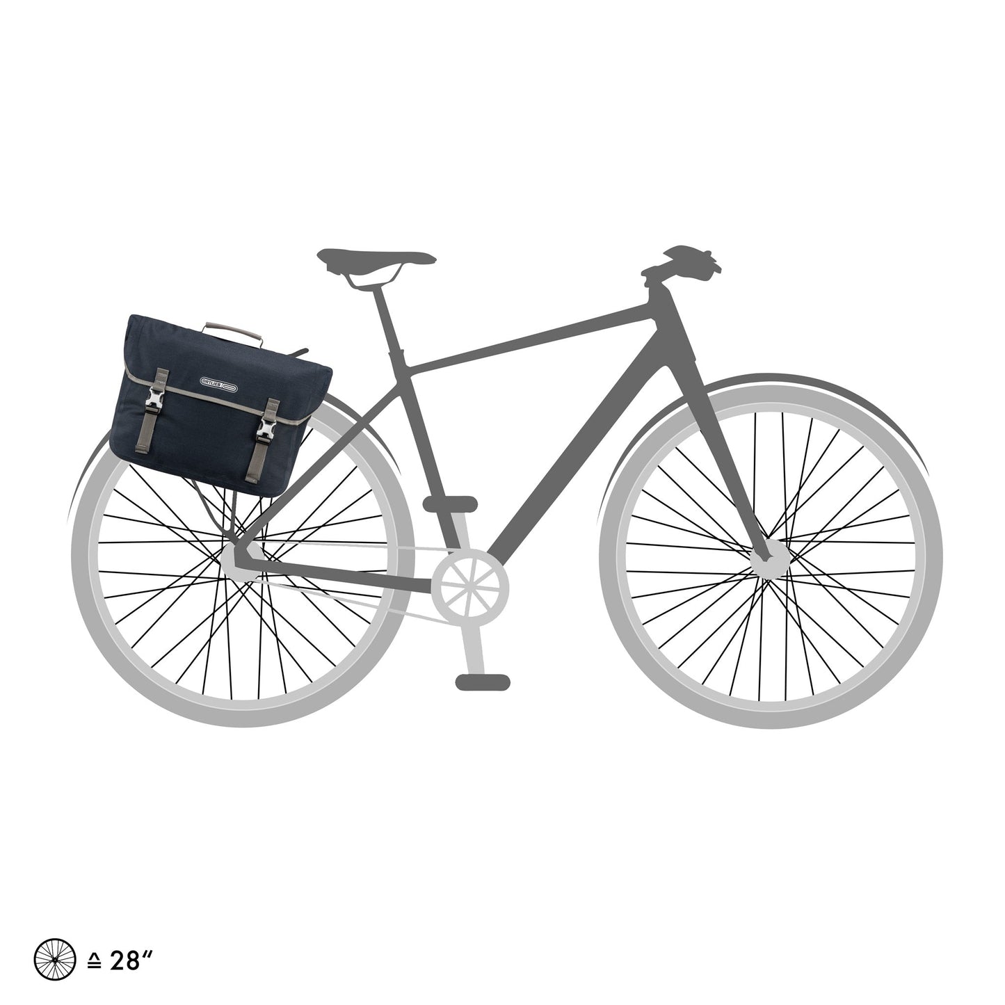 Édition imperméable QL2.1 urbain Commuter Urban – sacoche de porte-bagages Pepper