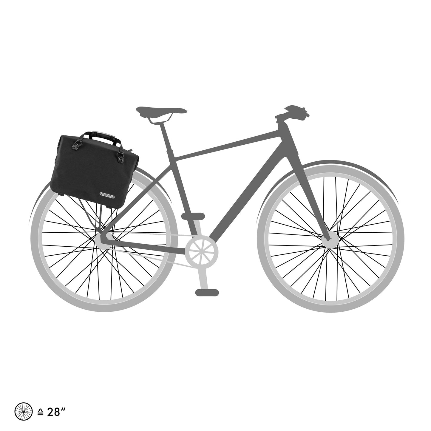 Sacoche de porte-bagages Office | imperméable QL3.1 QL2.1 roll‑top