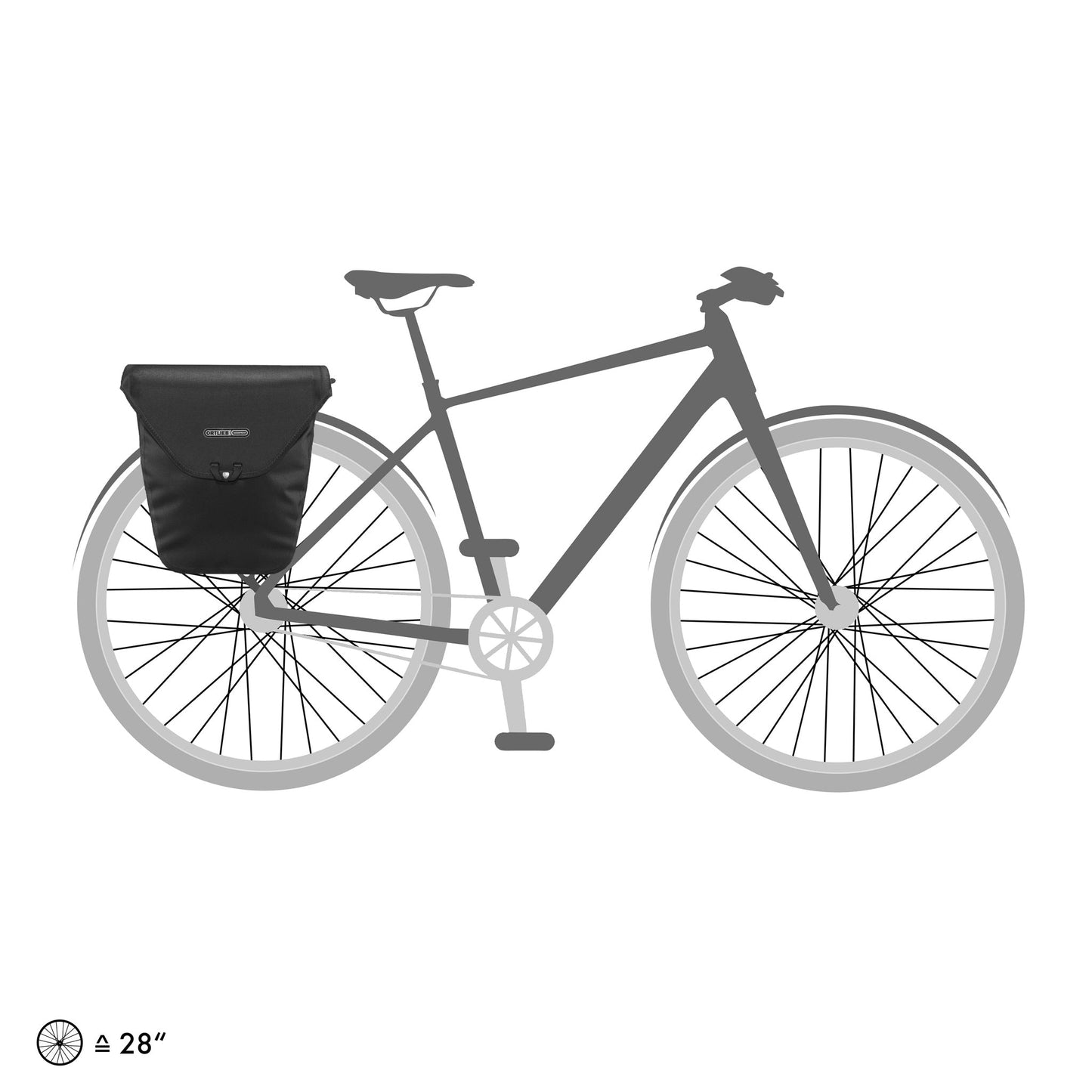 Édition polyvalent Velo Shopper – sacoche de porte-bagages Noir