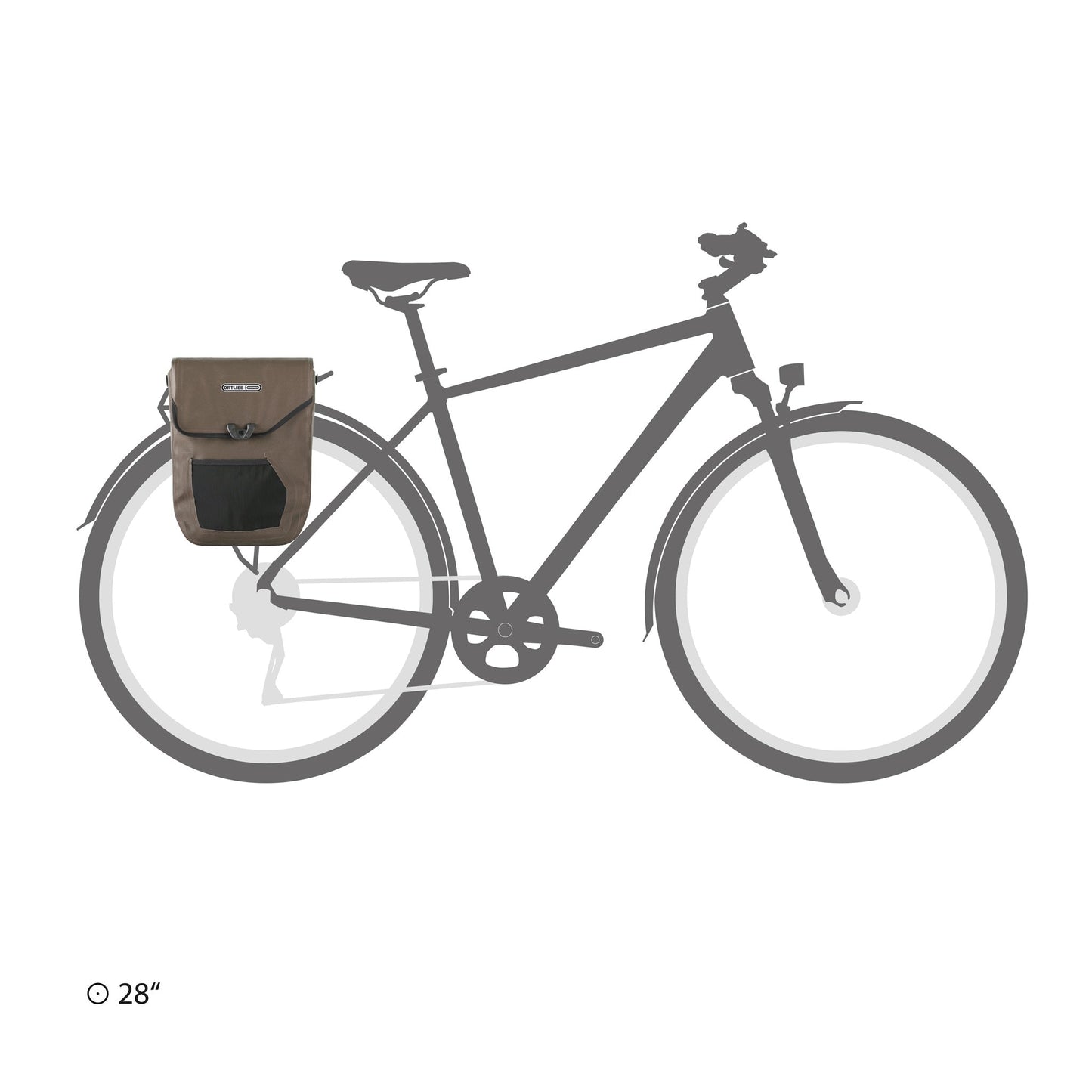 Pedal Mate : sacoche de porte-bagages QL2.1 – Sable foncé