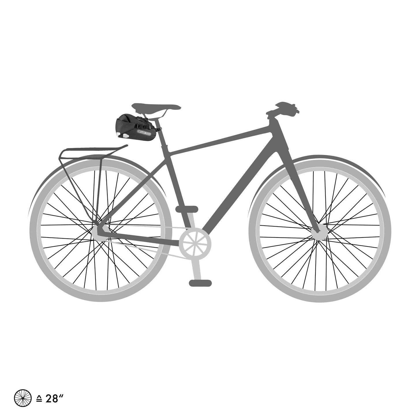 Sac de selle Saddle | imperméable roll‑top Black matt