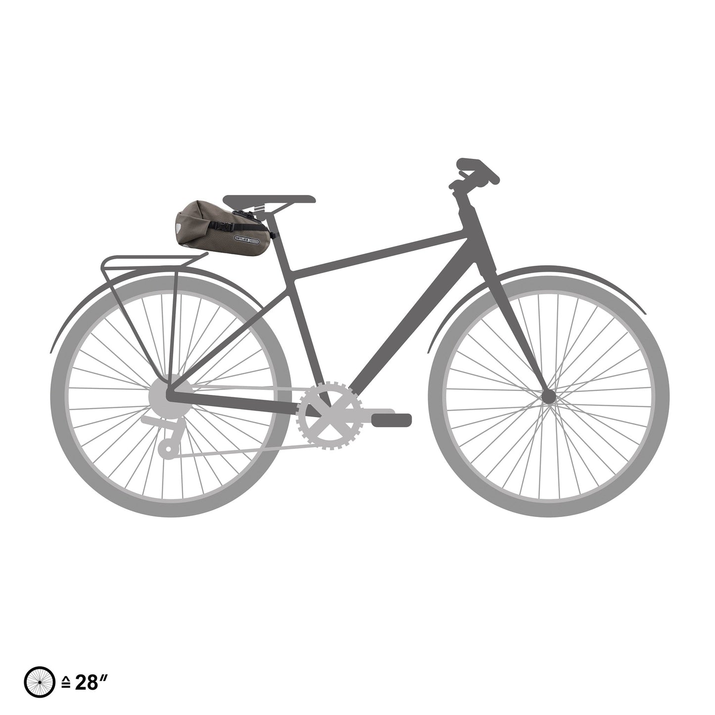 Sac de selle Saddle | imperméable roll‑top Black matt