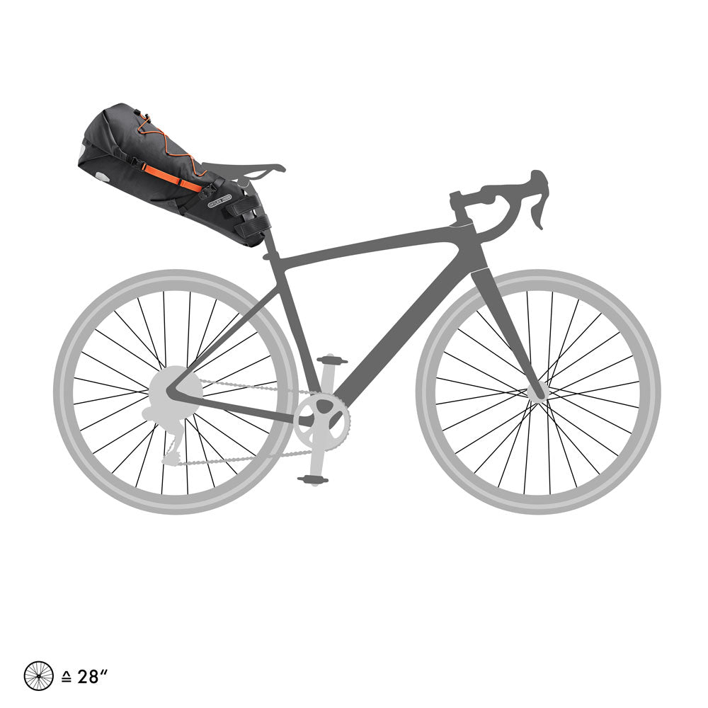 SeatPack : sac de selle imperméable roll‑top – Black matt
