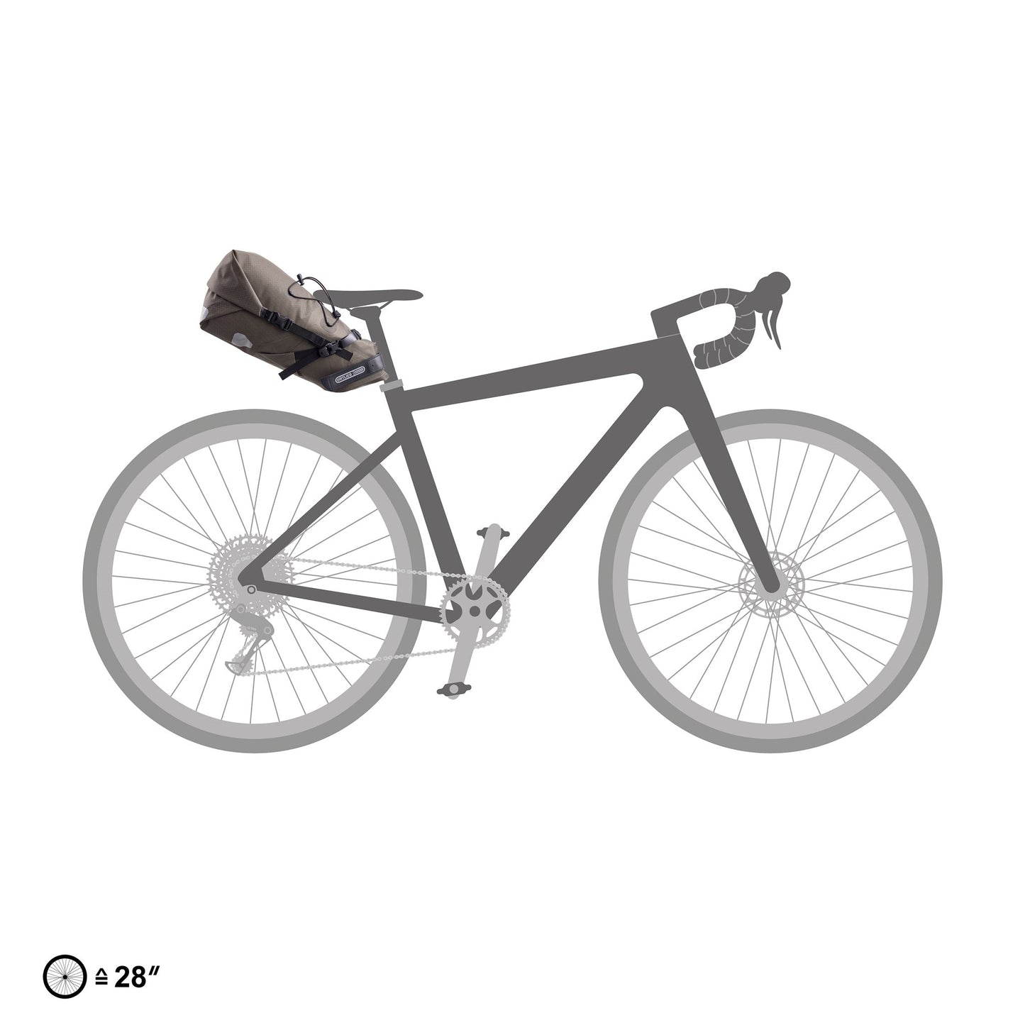 SeatPack : sac de selle imperméable roll‑top – Black matt