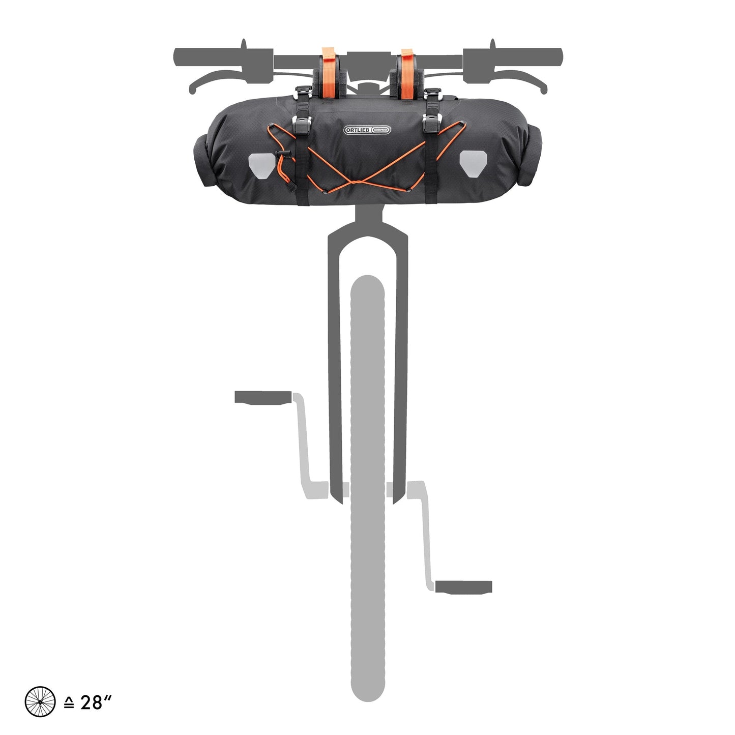 Handlebar : sacoche de guidon imperméable roll‑top – Sable foncé