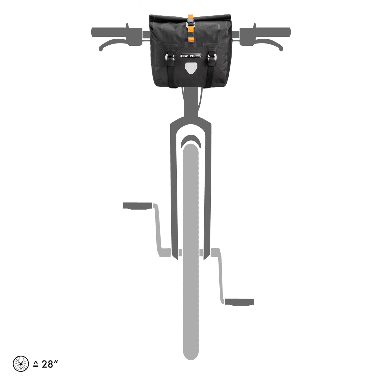 Sacoche de guidon Handlebar Qr | imperméable roll‑top Black matt