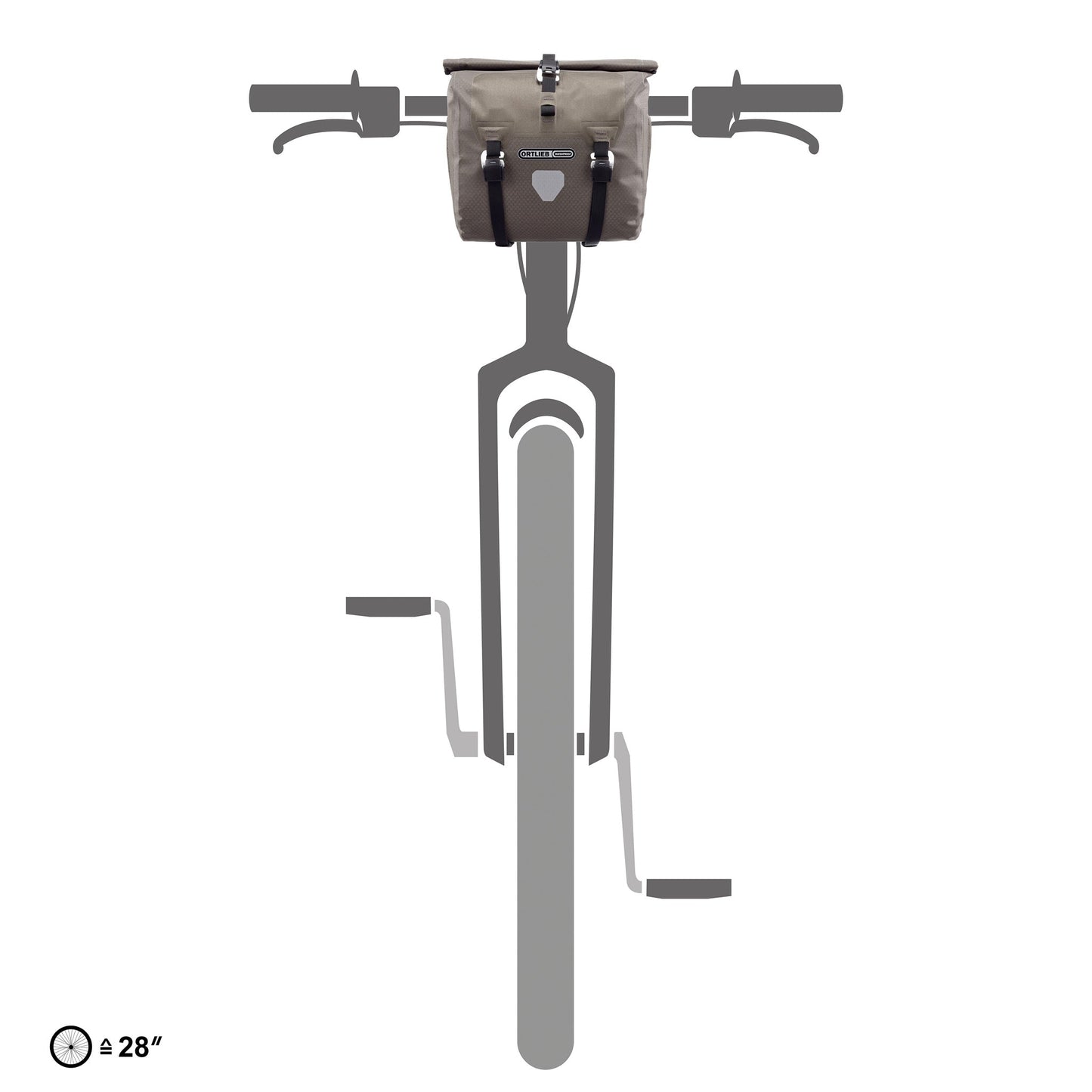 Sacoche de guidon Handlebar Qr | imperméable roll‑top Black matt
