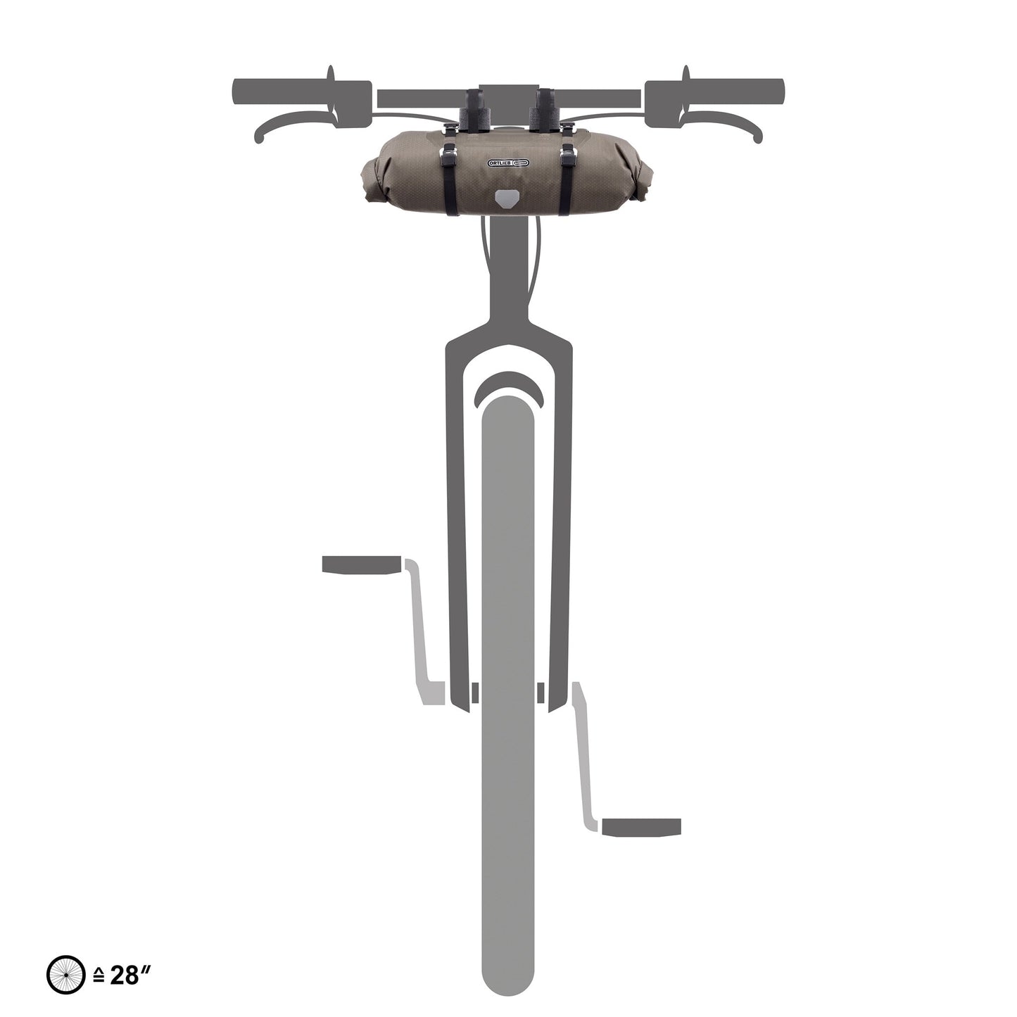 Handlebar : sacoche de guidon imperméable roll‑top – Sable foncé