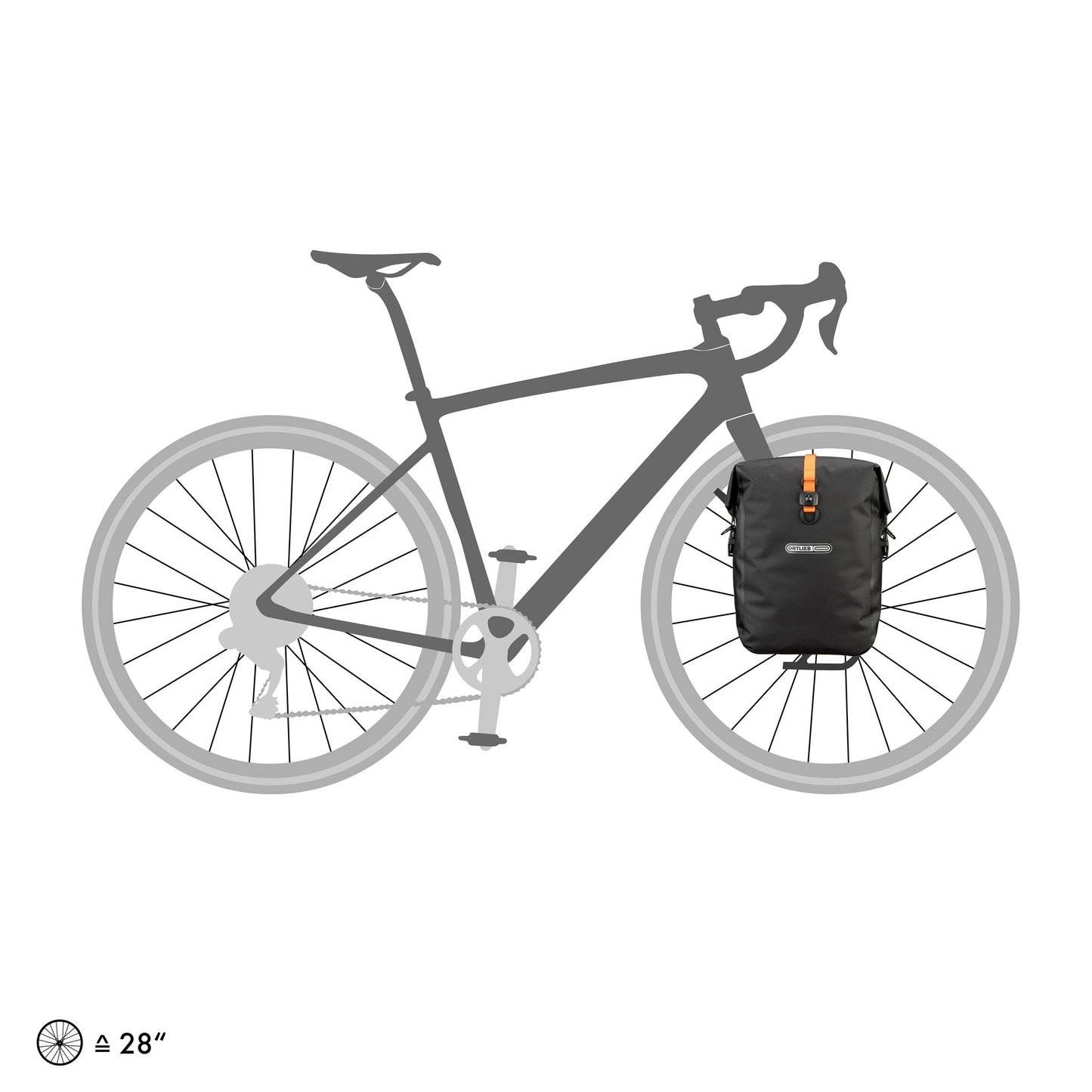 Sacoche de porte-bagages Gravel | imperméable QL2.1 roll‑top Sable foncé