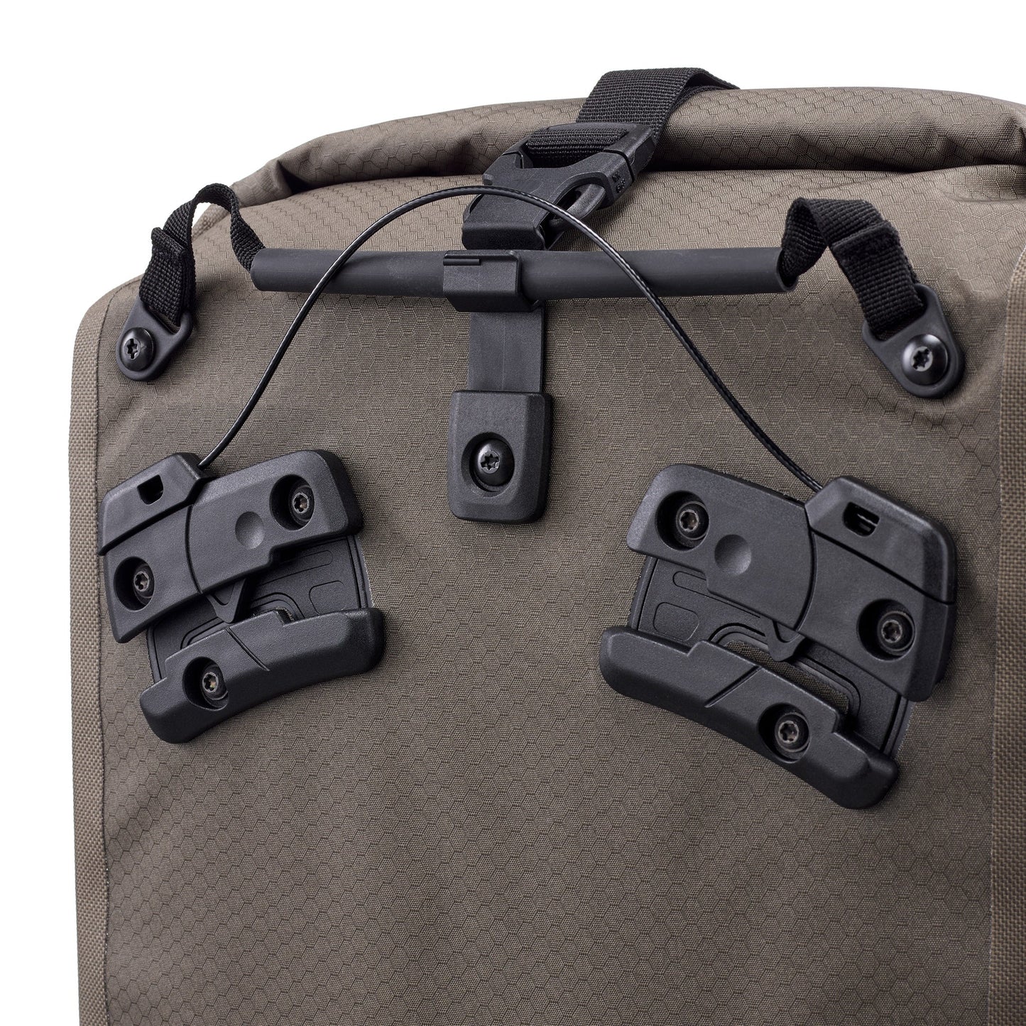 Sacoche de porte-bagages Black matt – Gravel Single imperméable QL3.1 roll‑top