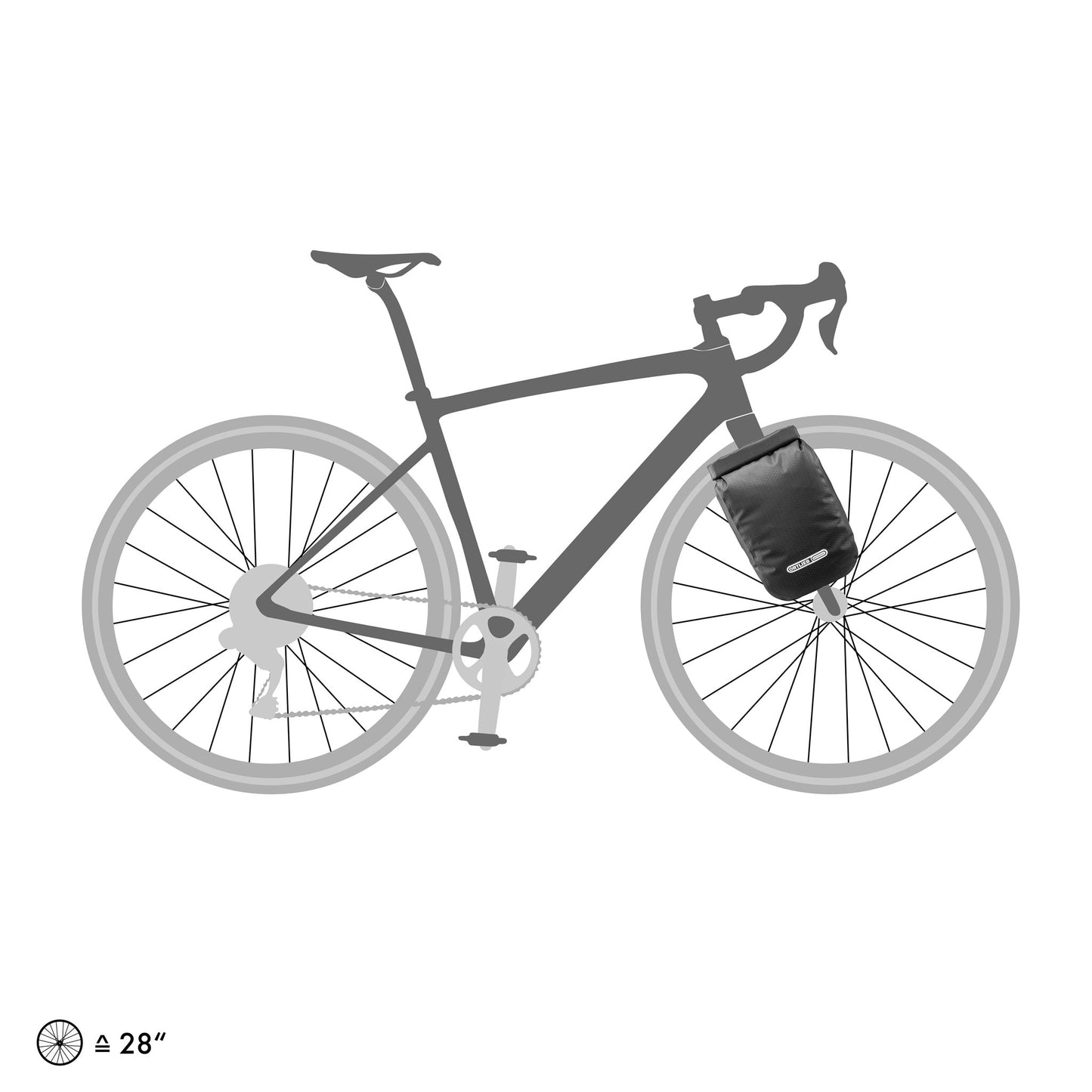 Fork – sacoche de porte-bagages roll‑top Sable foncé
