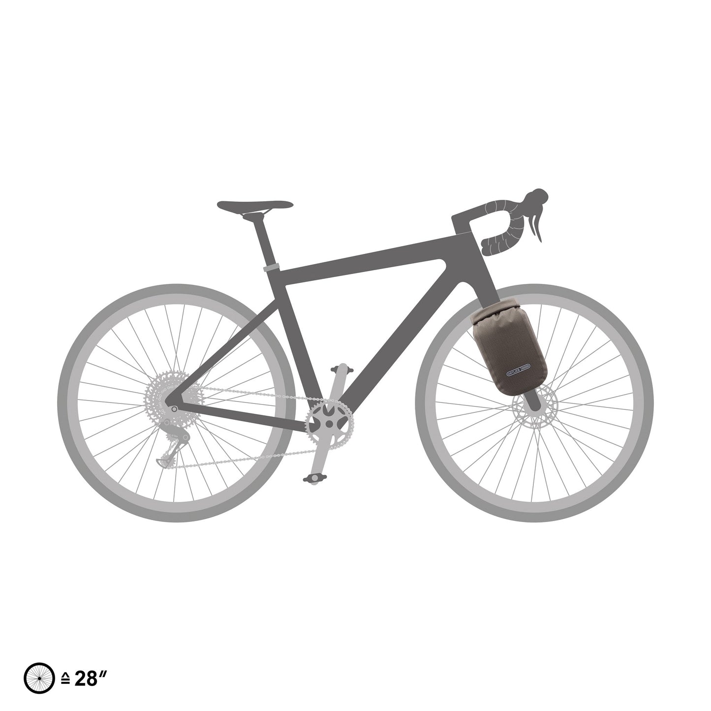 Fork – sacoche de porte-bagages roll‑top Sable foncé