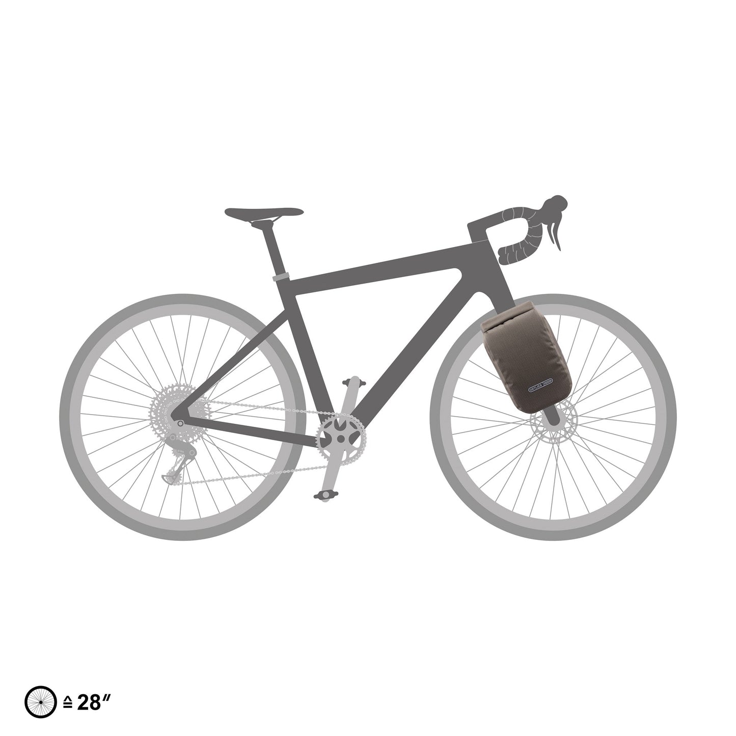 Fork – sacoche de porte-bagages roll‑top Sable foncé