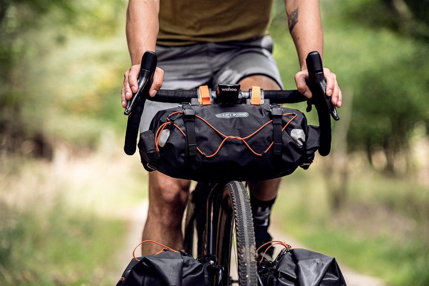 Handlebar : sacoche de guidon imperméable roll‑top – Sable foncé