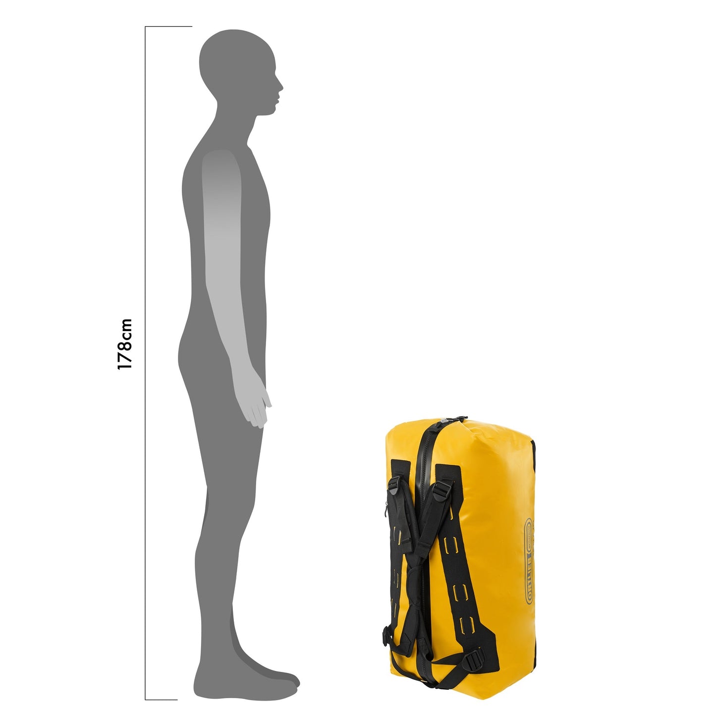 Duffle – sac imperméable Sun yellow - black