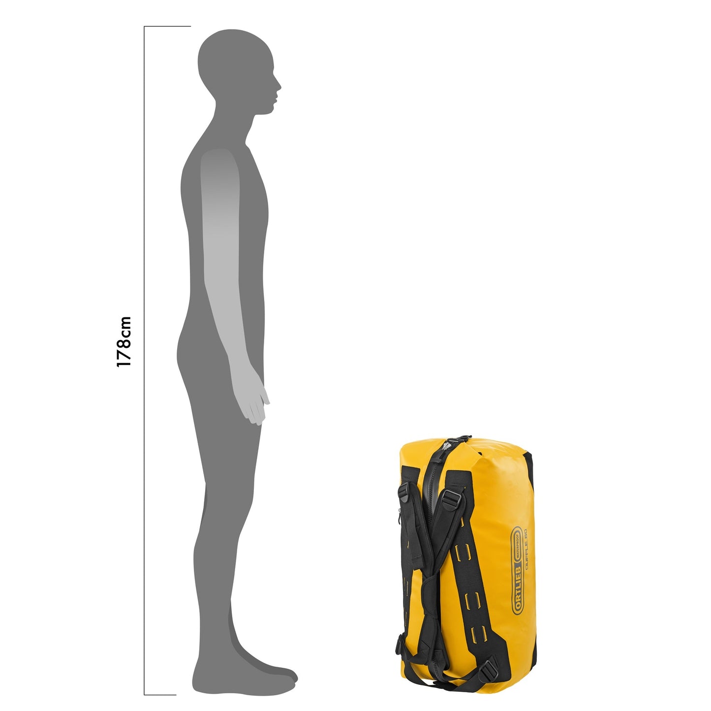 Duffle – sac imperméable Sun yellow - black