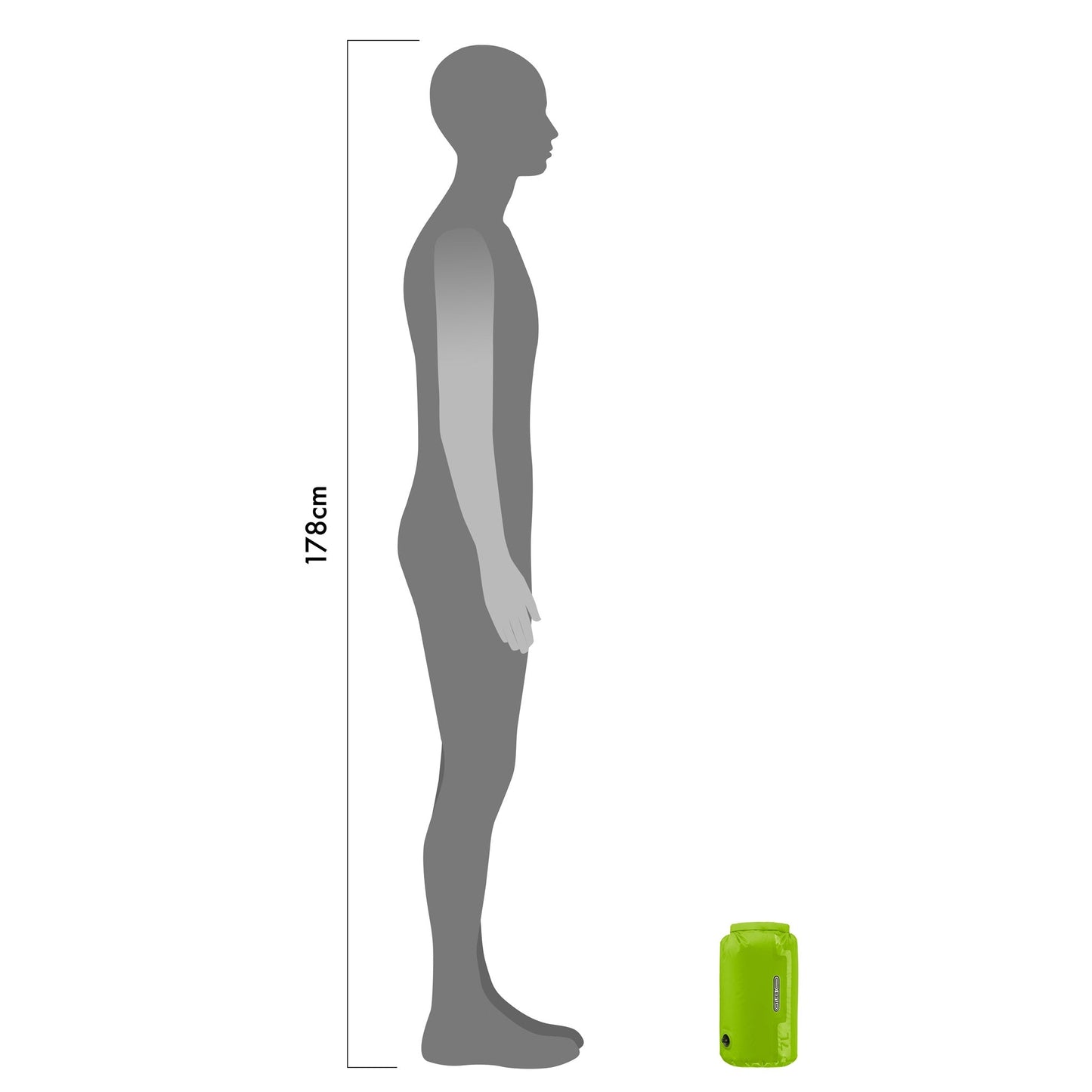 Édition imperméable roll‑top Dry Light – sac étanche Light green