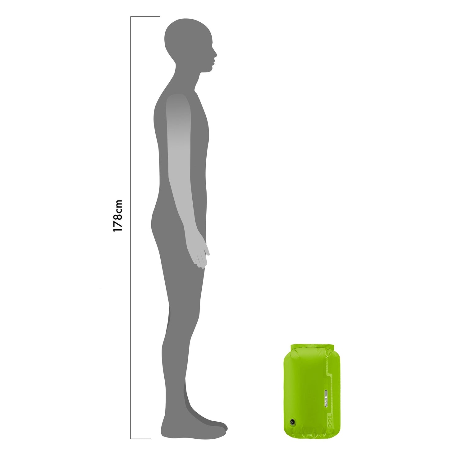 Édition imperméable roll‑top Dry Light – sac étanche Light green