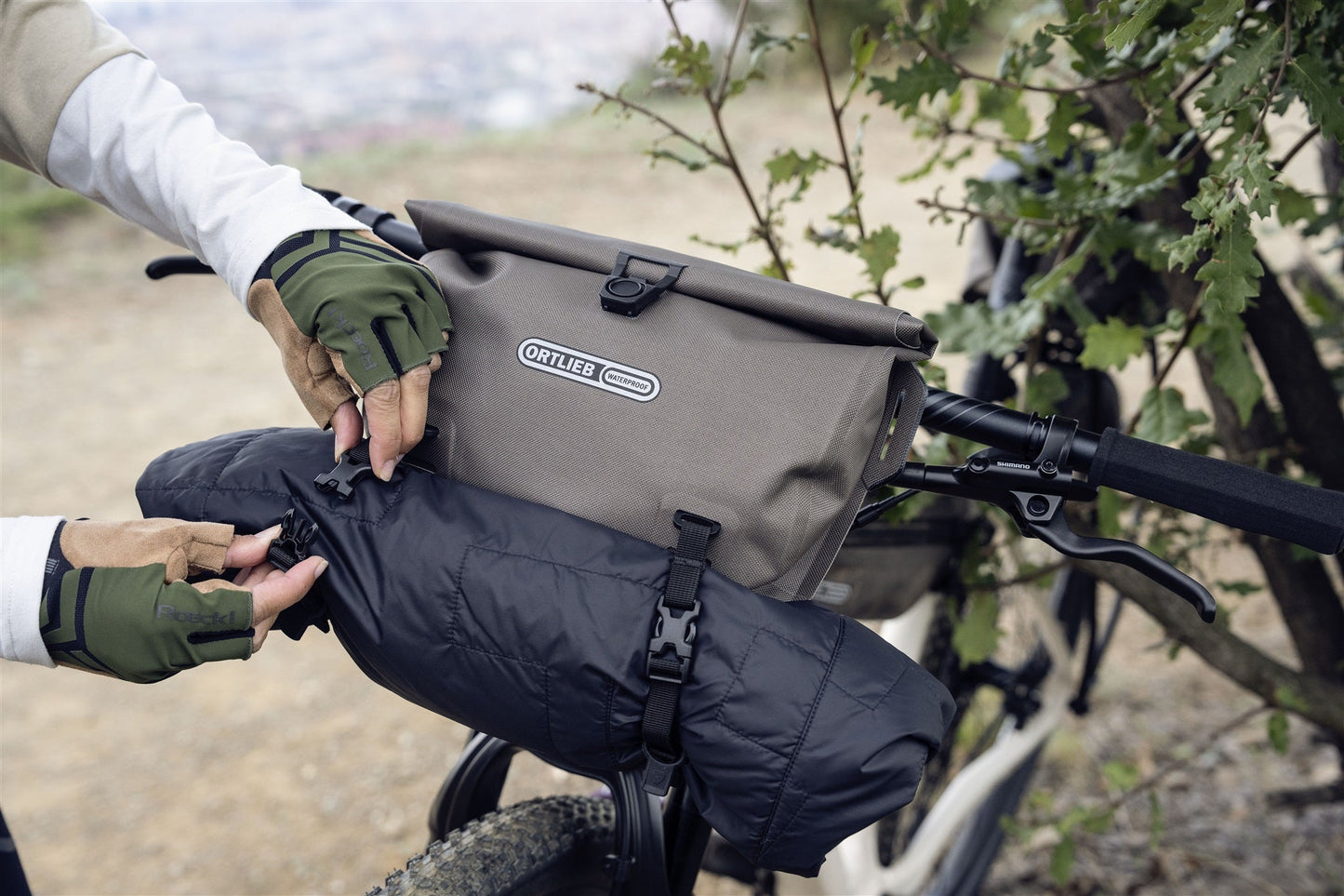 Velo Sling sacoche de guidon Sable foncé (roll‑top)
