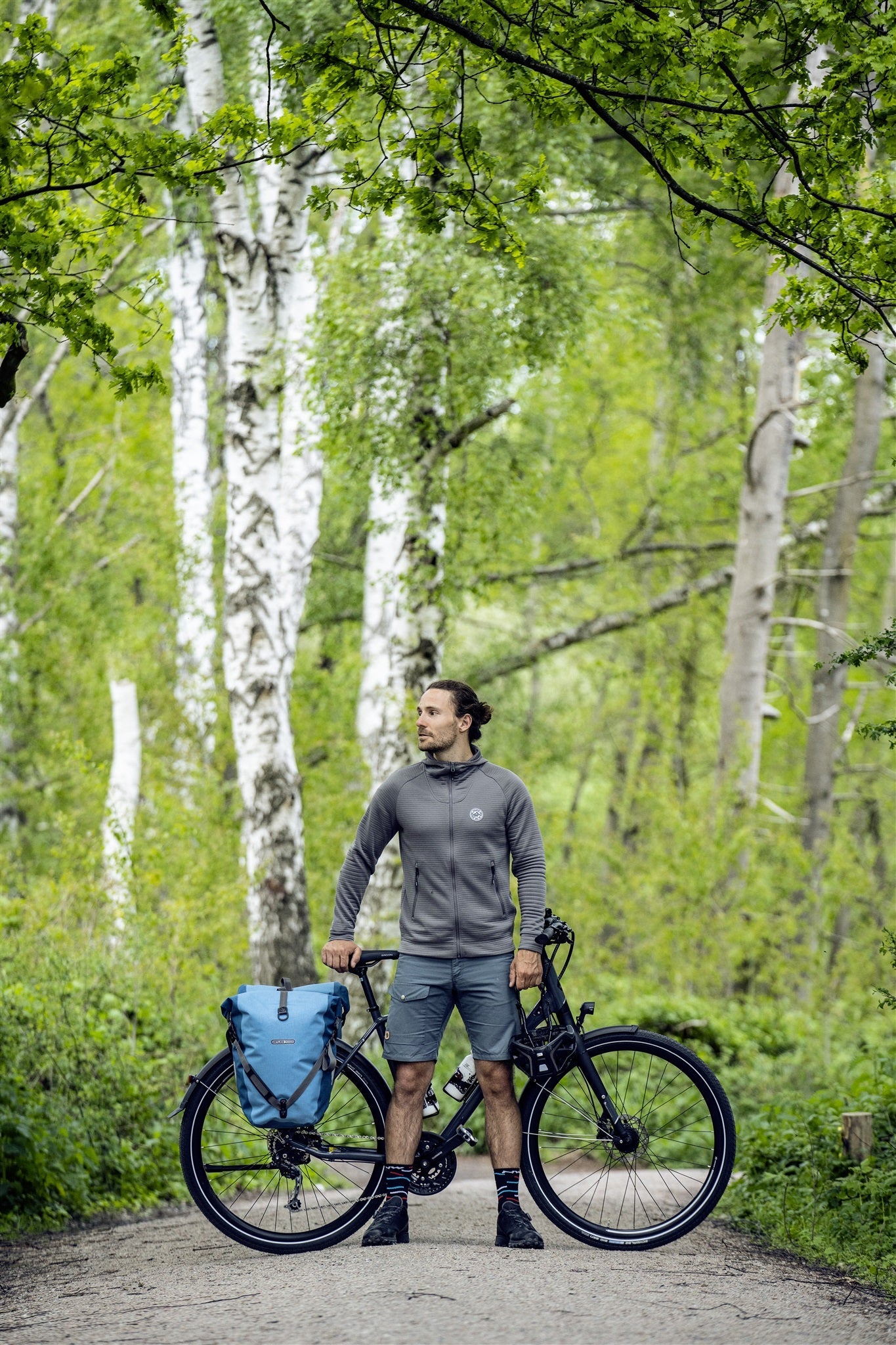 Édition imperméable QL2.1 roll‑top BackRoll – sacoche de porte-bagages Dusk blue - denim