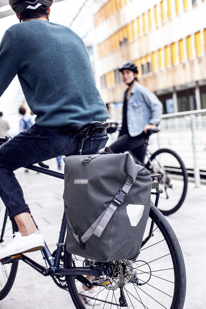Sacoche de porte-bagages Ash rose – BackRoll imperméable QL3.1 QL2.1 roll‑top urbain