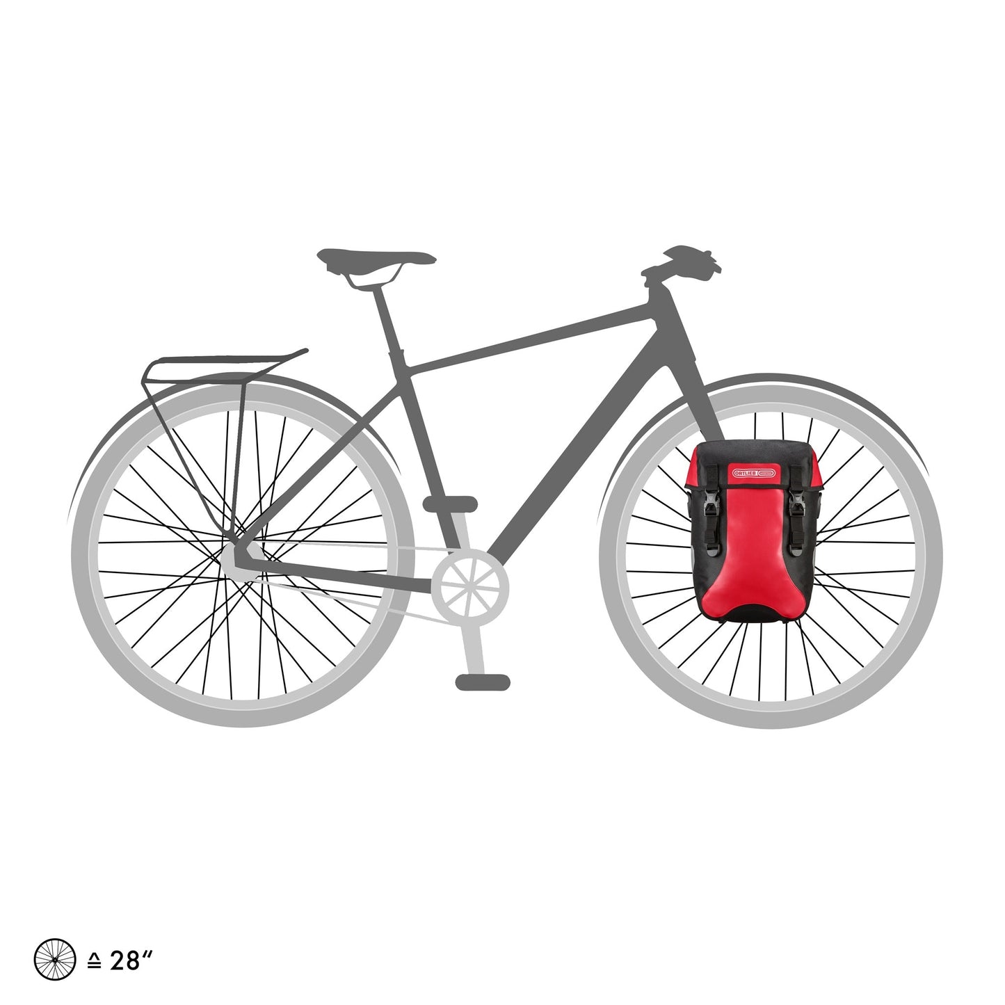 Sport Packer sacoche de porte-bagages Red - black (QL2.1)