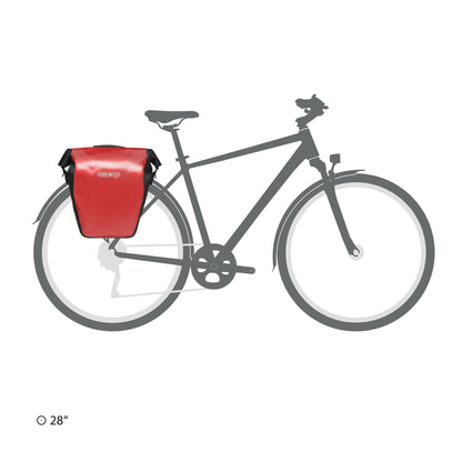 Sacoche de porte-bagages Red - black – BackRoll QL2.1 roll‑top