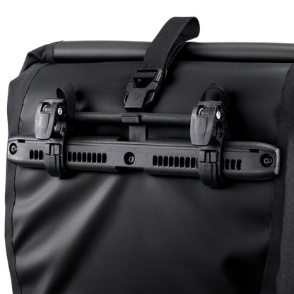 BackRoll – sacoche de porte-bagages imperméable QL2.1 roll‑top Lagoon - black
