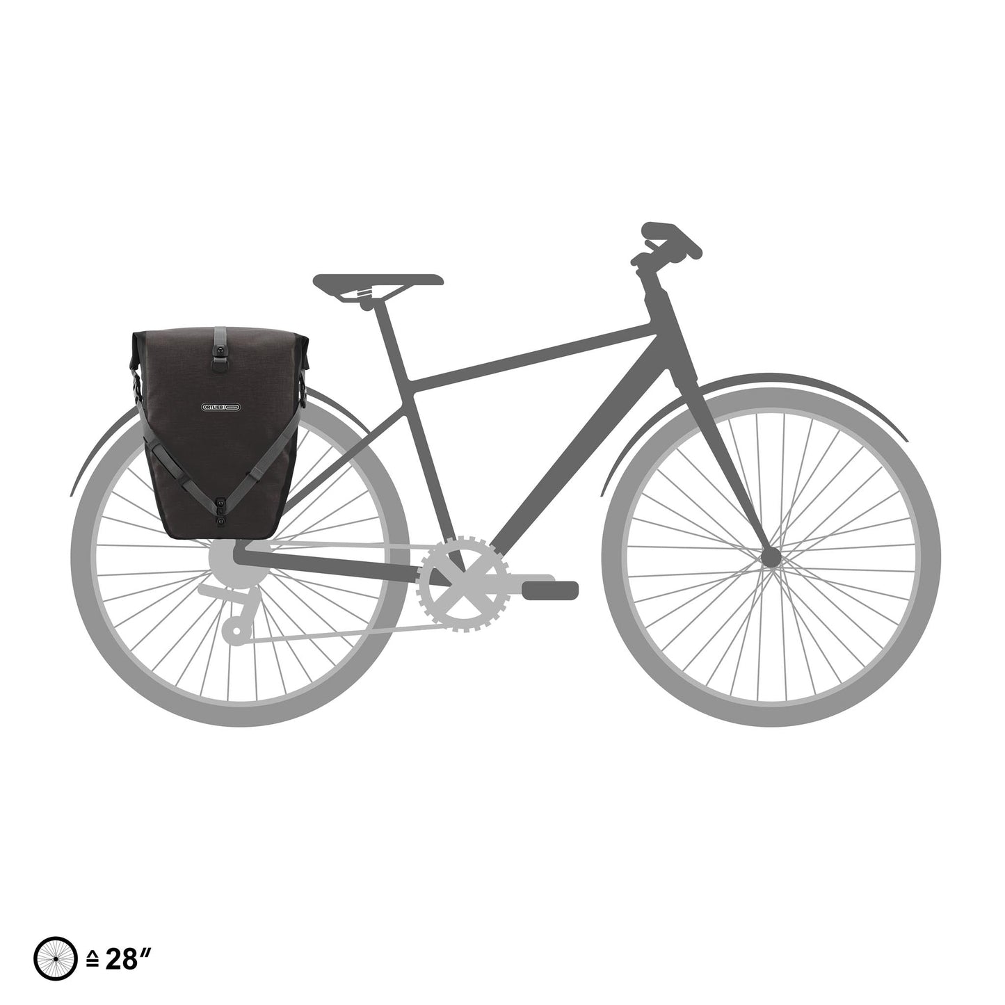 Édition imperméable QL2.1 roll‑top BackRoll – sacoche de porte-bagages Dusk blue - denim