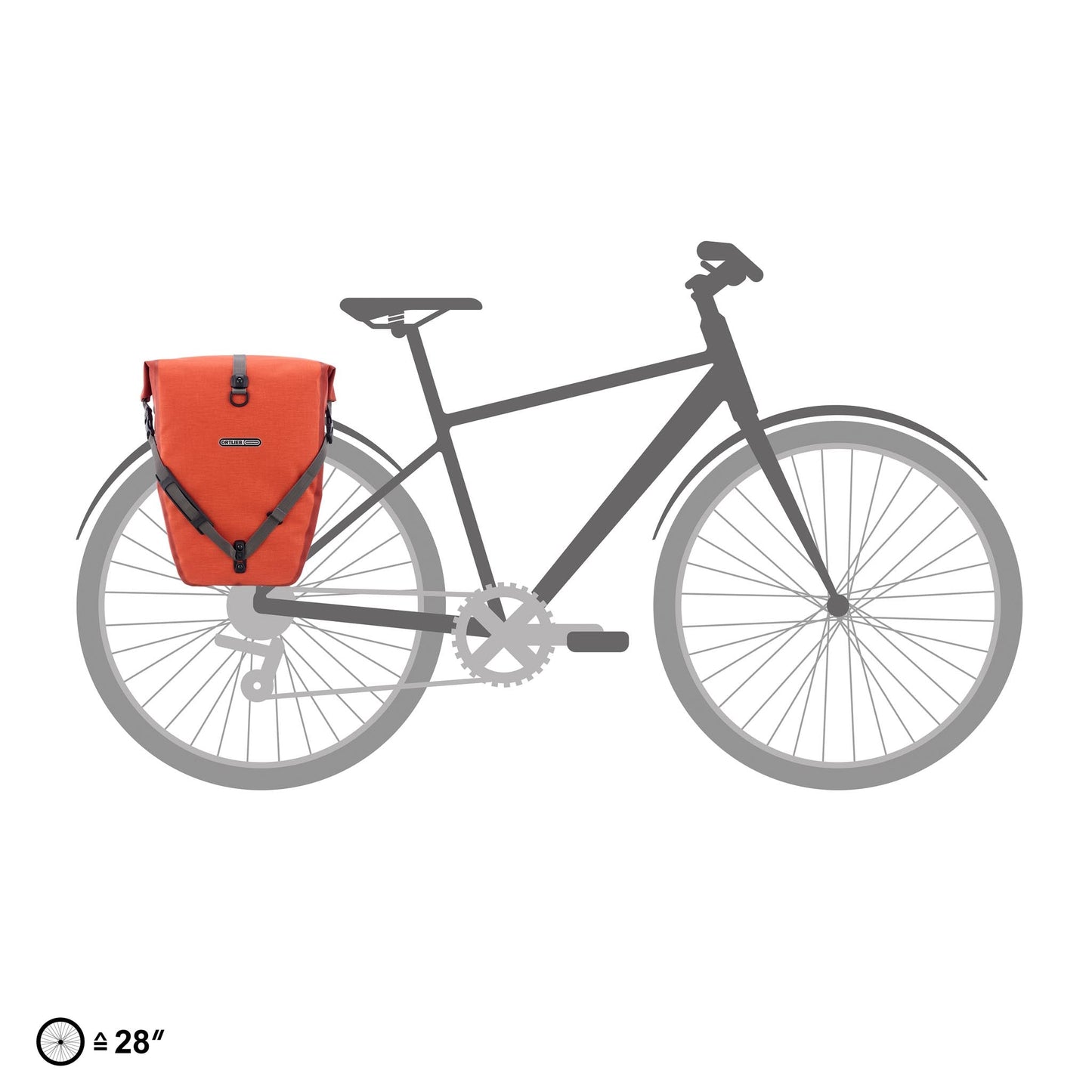 Édition imperméable QL2.1 roll‑top BackRoll – sacoche de porte-bagages Dusk blue - denim