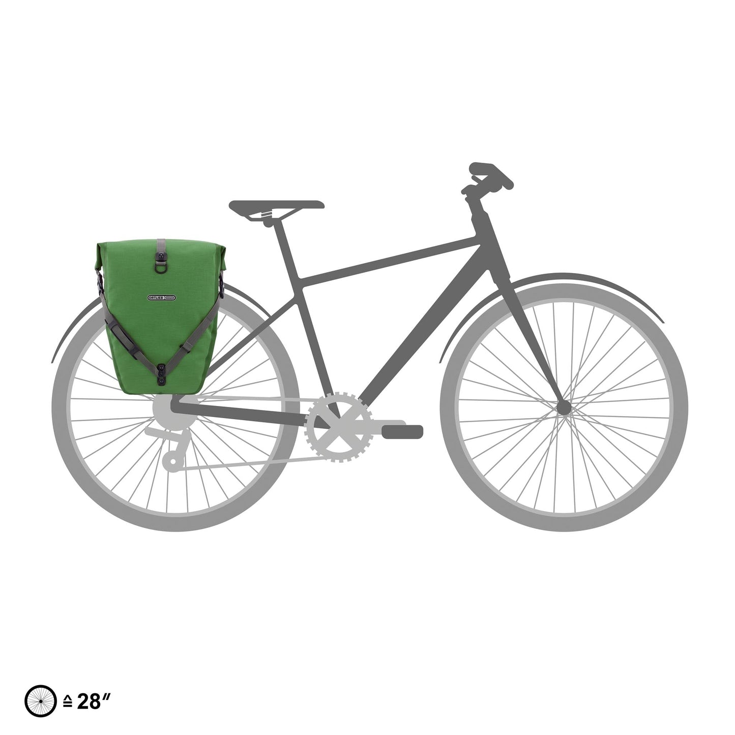 Édition imperméable QL2.1 roll‑top BackRoll – sacoche de porte-bagages Dusk blue - denim
