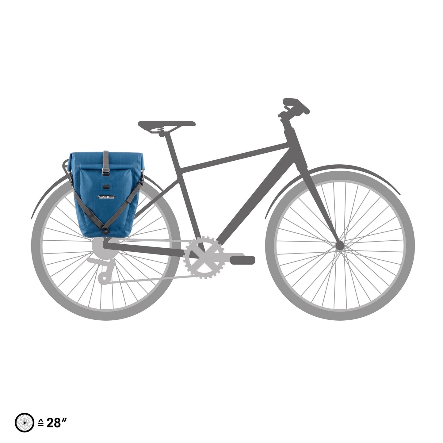 BackRoll sacoche de porte-bagages Denim (imperméable QL2.1 roll‑top)