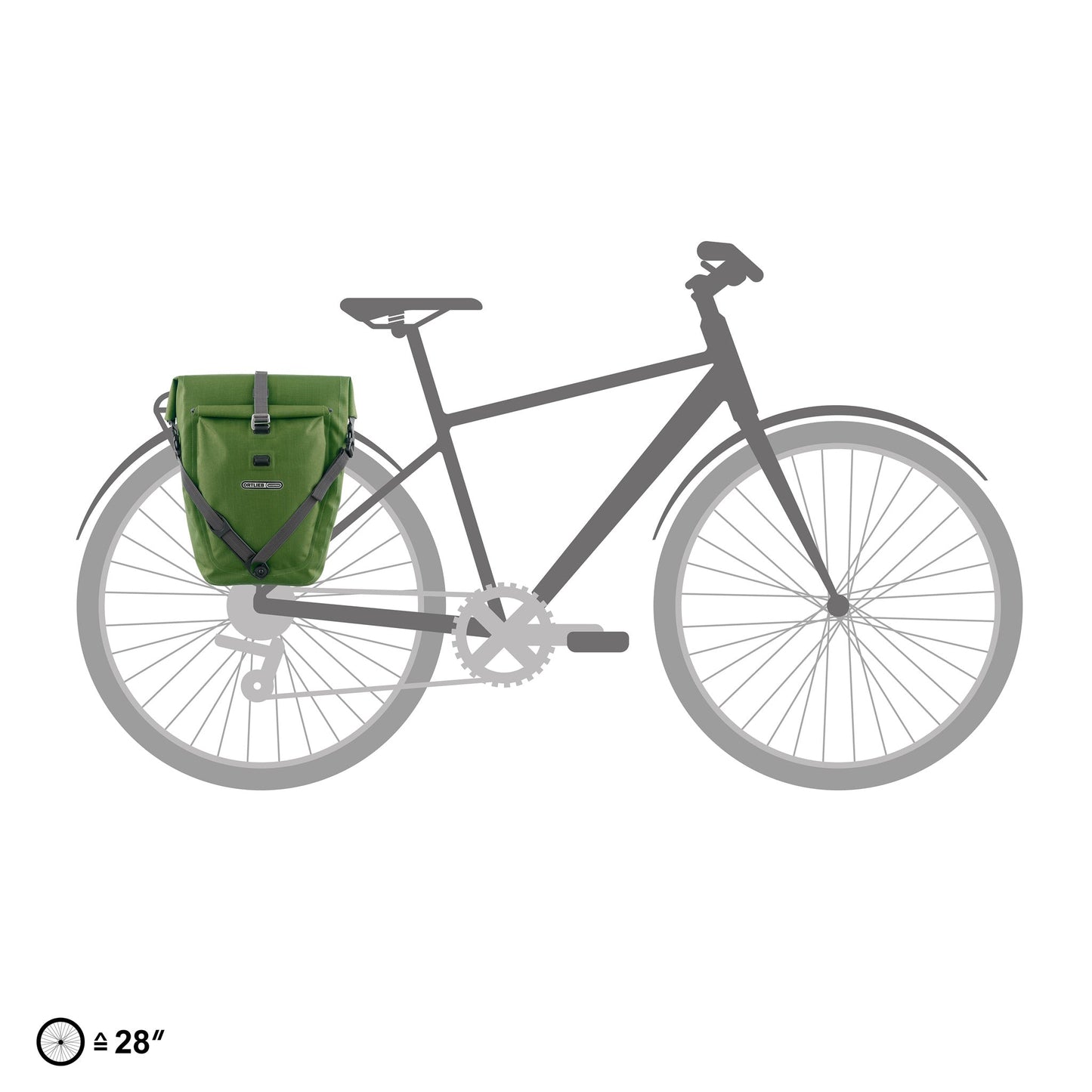 BackRoll sacoche de porte-bagages Denim (imperméable QL2.1 roll‑top)