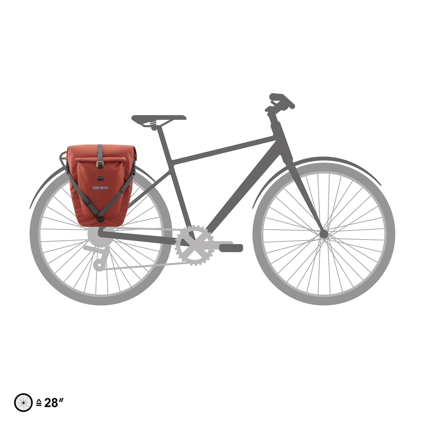 BackRoll sacoche de porte-bagages Denim (imperméable QL2.1 roll‑top)