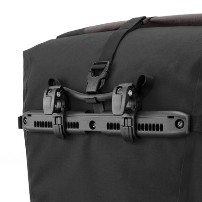 BackRoll : sacoche de porte-bagages QL2.1 roll‑top – Granite - black
