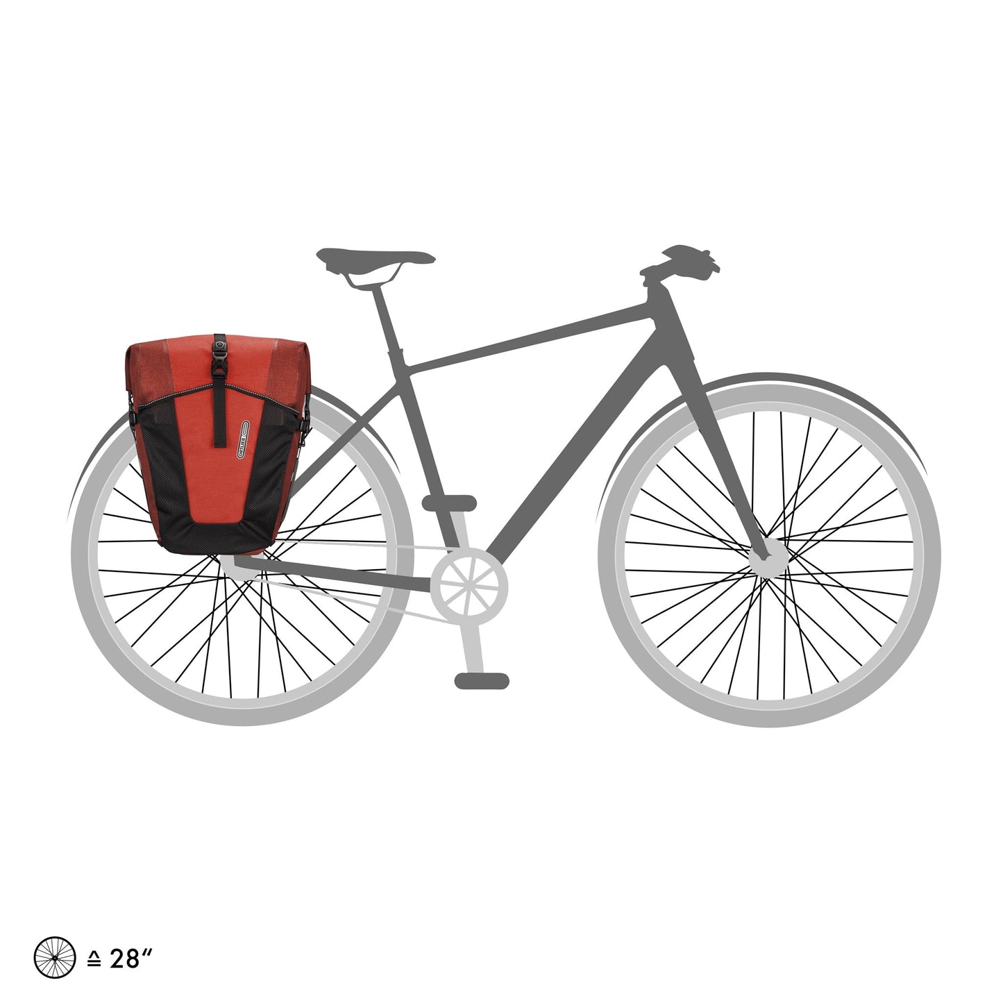 BackRoll : sacoche de porte-bagages QL2.1 roll‑top – Granite - black